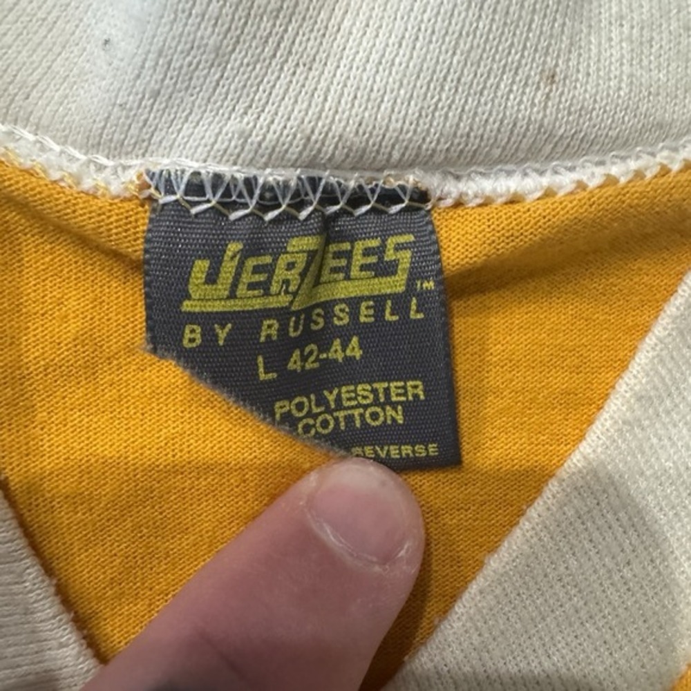 Vintage 1984 Mickey Gilley Tour T Shirt‎ Jerzees Russell L Texas V Neck - Picture 4 of 7